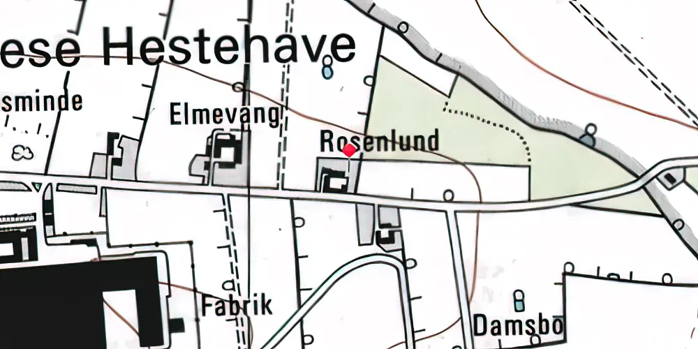 Historisk kort over Parkering Odense Syd Letbanestation