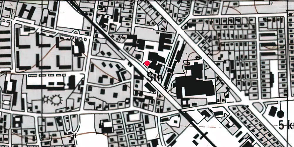 Historisk kort over Hjallese Station Letbanestation 
