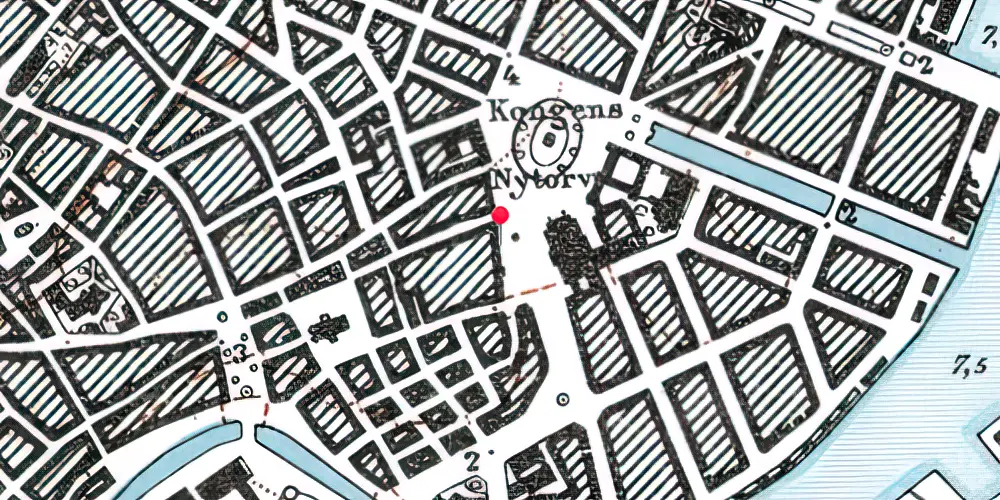 Historisk kort over Kongens Nytorv Metrostation
