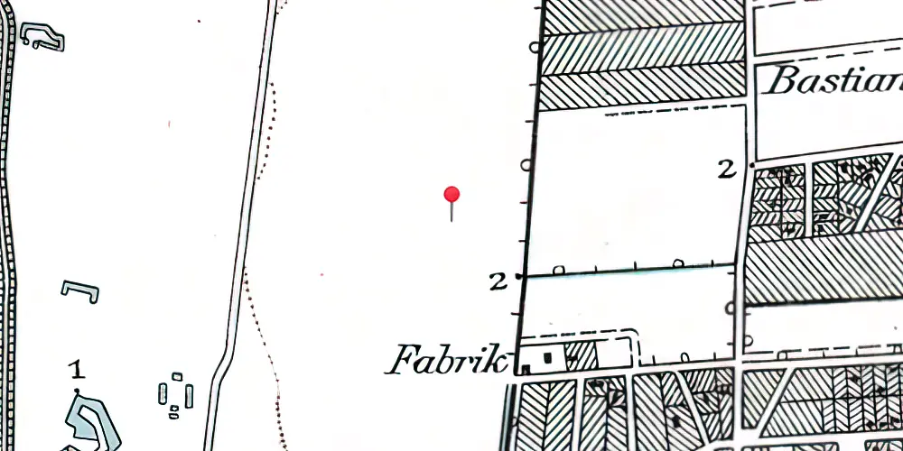 Historisk kort over Sundby Metrostation 