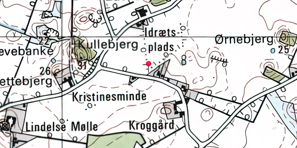 Historisk kort over Vindeby Trinbræt med Sidespor