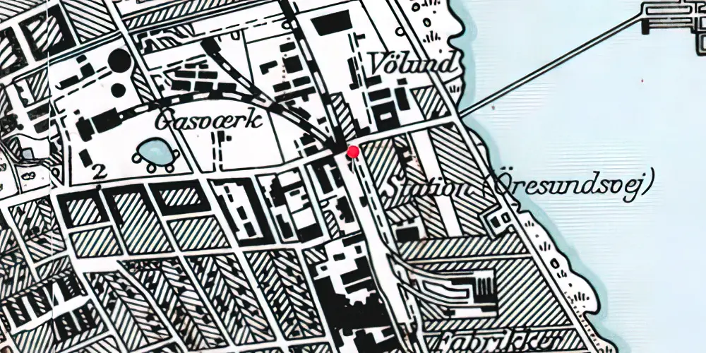 Historisk kort over Øresund Metrostation