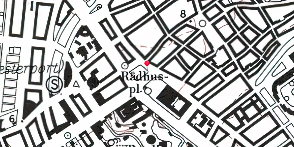 Historisk kort over Rådhuspladsen Metrostation