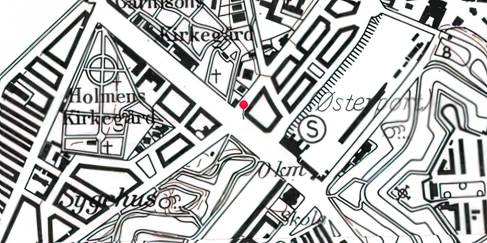 Historisk kort over Østerport Metrostation 