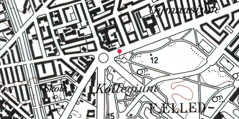 Historisk kort over Vibenshus Runddel Metrostation
