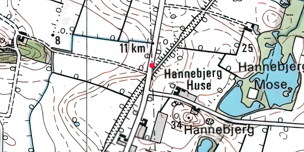 Historisk kort over Haugbølle Trinbræt