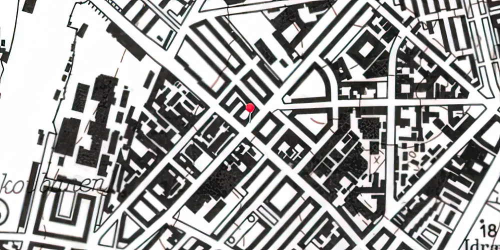 Historisk kort over Skjolds Plads Metrostation