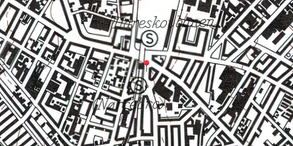 Historisk kort over Nørrebro Metrostation 