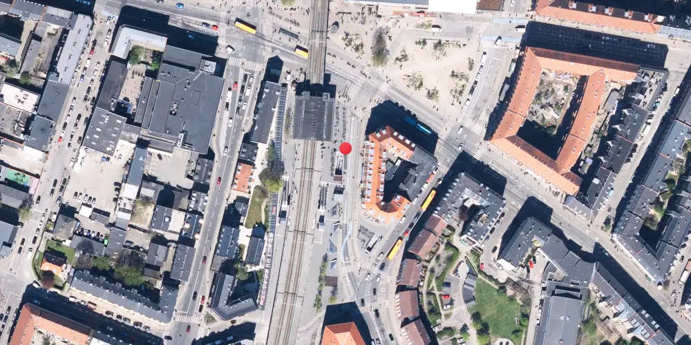 Historisk kort over Nørrebro Metrostation