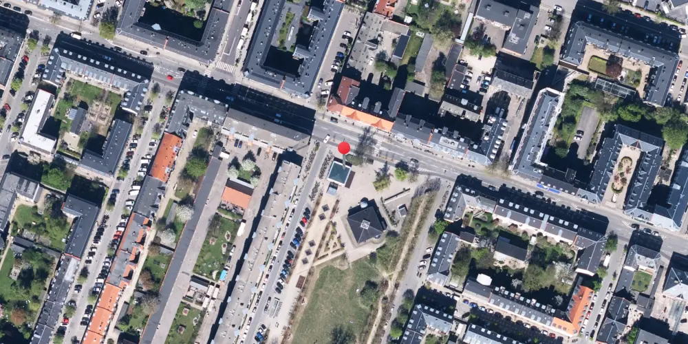 Historisk kort over Aksel Møllers Have Metrostation
