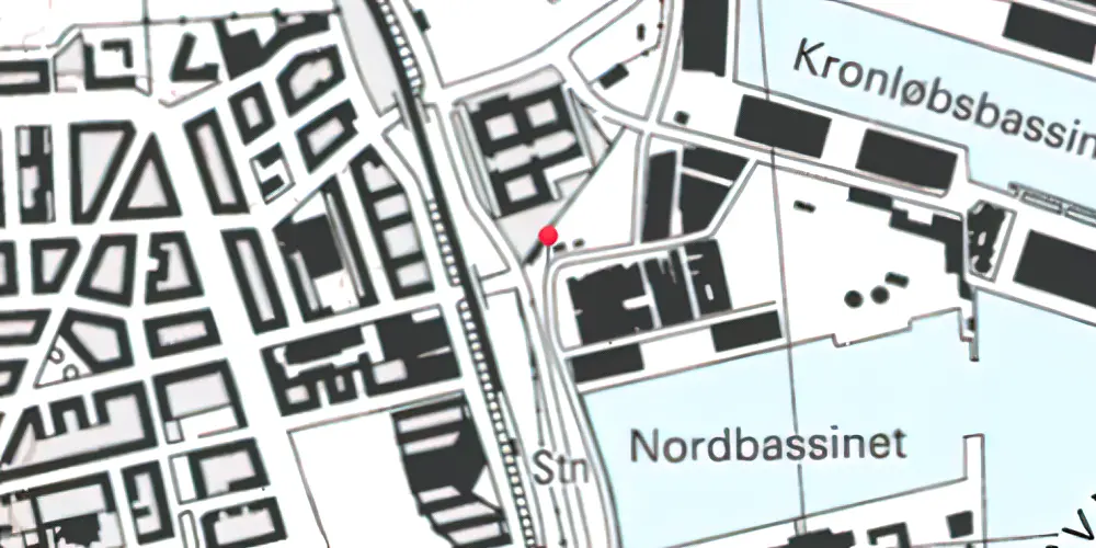 Historisk kort over Nordhavn Metrostation 