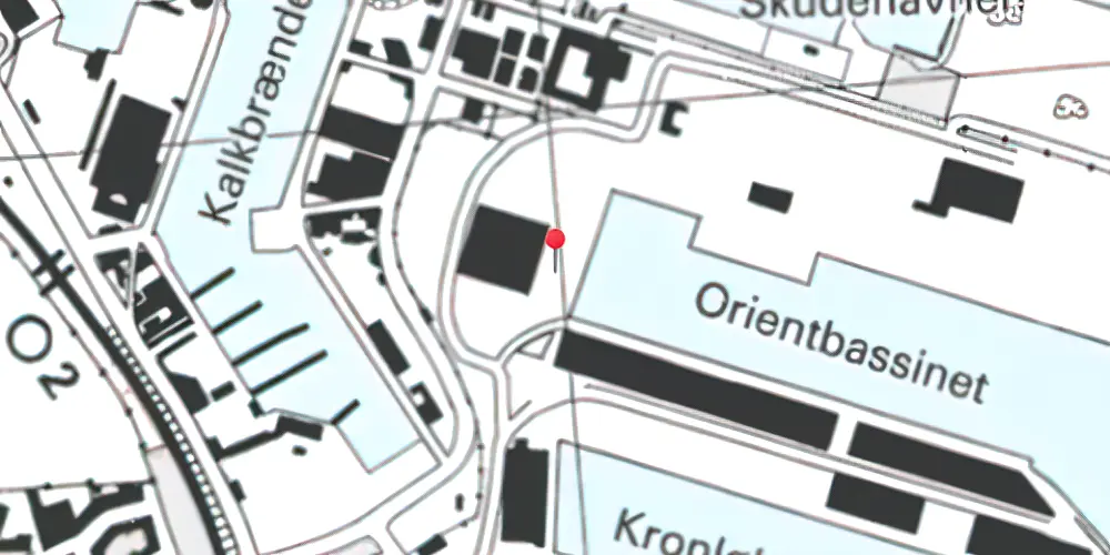 Historisk kort over Orientkaj Metrostation