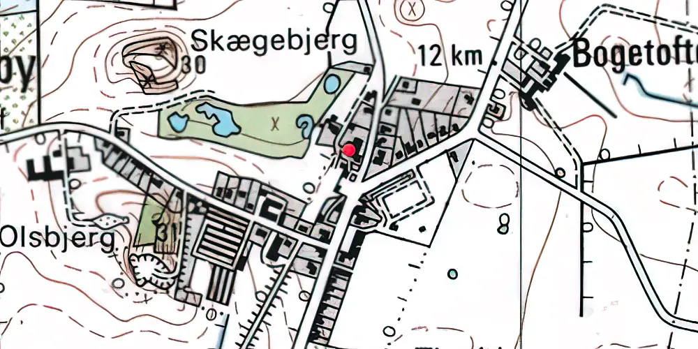 Historisk kort over Kædeby Station 