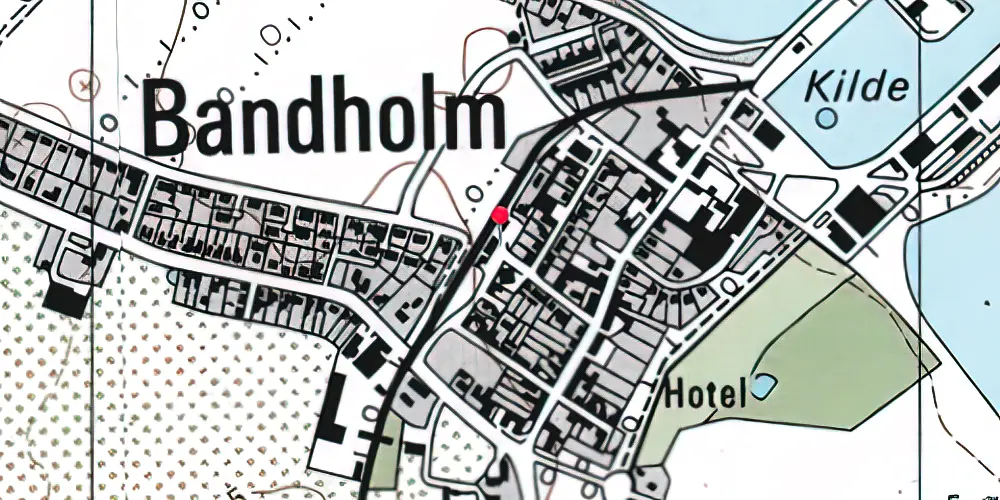 Historisk kort over Bandholm Station