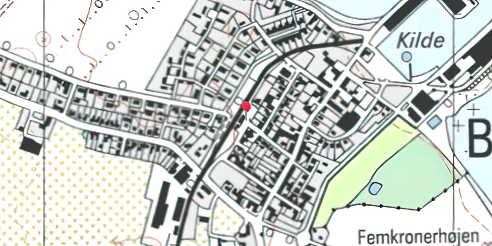 Historisk kort over Bandholm Station 