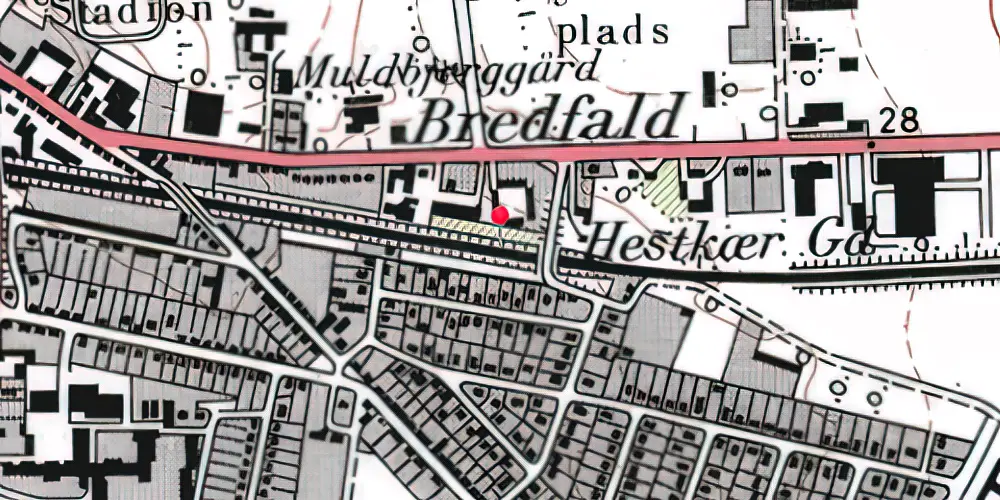 Historisk kort over Hjørring Øst Station