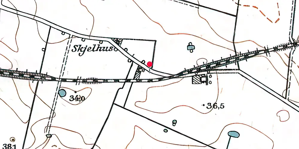 Historisk kort over Rostrup Trinbræt