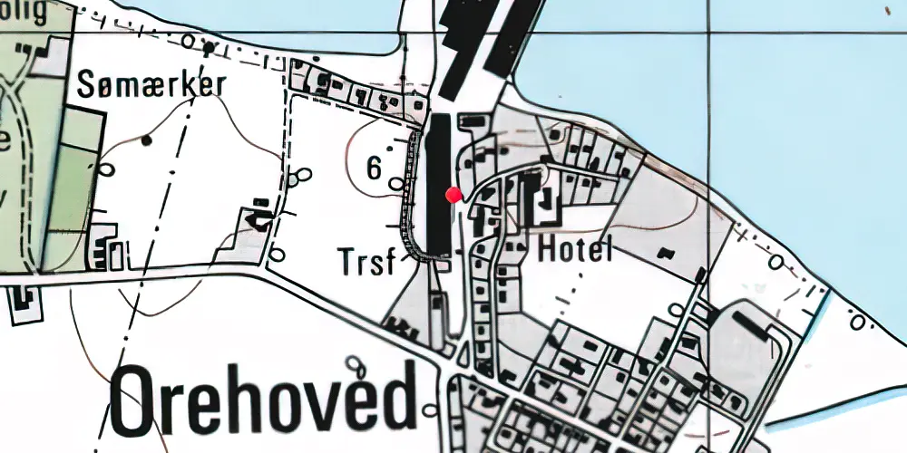 Historisk kort over Orehoved Station [1872-1937]