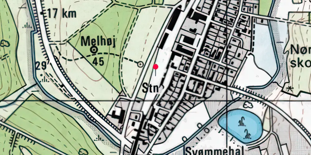 Historisk kort over Hinnerup Trinbræt