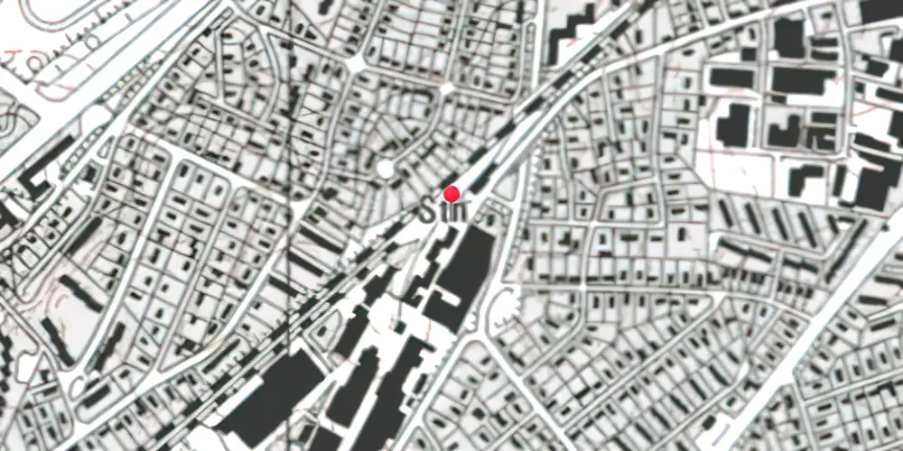 Historisk kort over Viby Jylland Station [1884-1956]