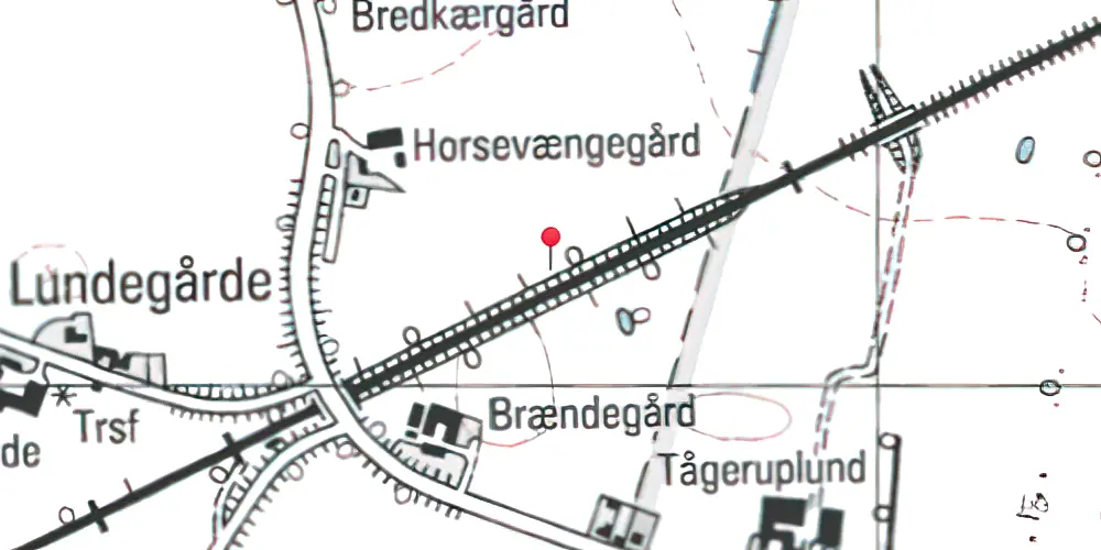 Historisk kort over Lolland Syd (Holeby) Trinbræt 