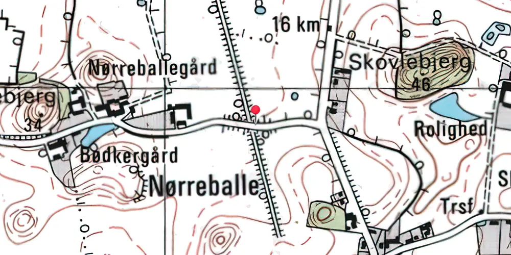 Historisk kort over Nørreballevejen Trinbræt
