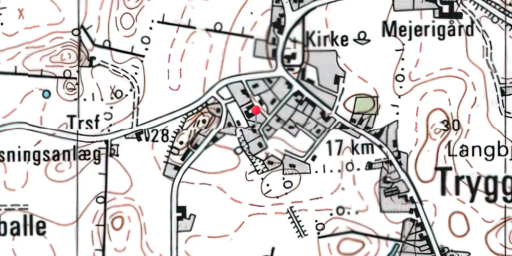 Historisk kort over Tryggelev Station