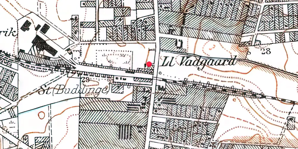 Historisk kort over Buddinge Station [1949-1977]