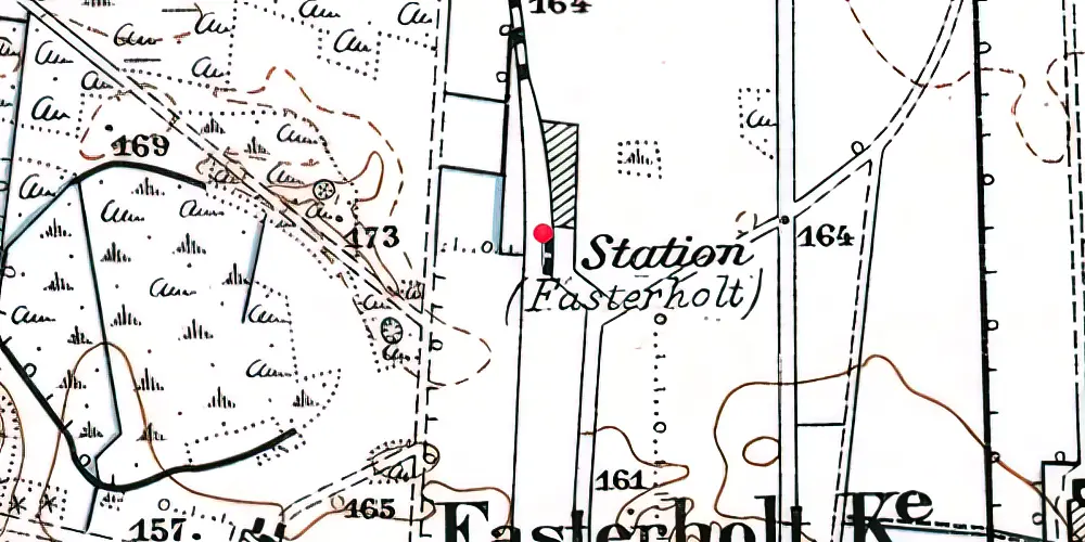 Historisk kort over Fasterholt Teknisk Station