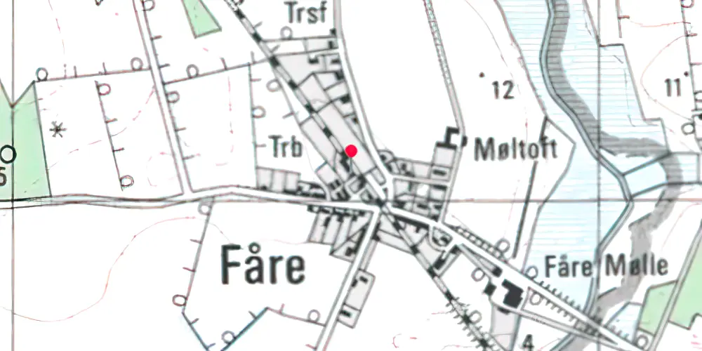 Historisk kort over Fåre Station [1879-1917]
