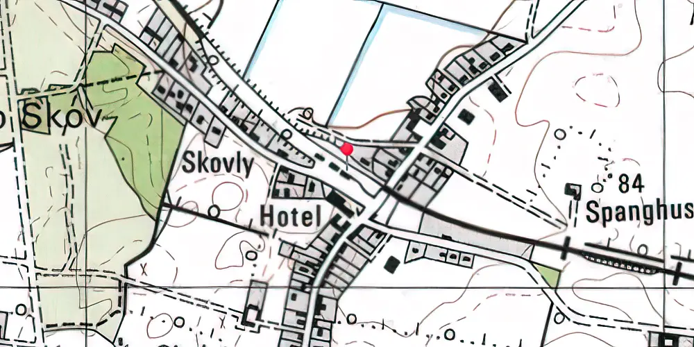 Historisk kort over Gadbjerg Teknisk Station