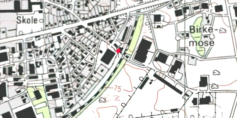 Historisk kort over Hasselager Station [1945-1976]