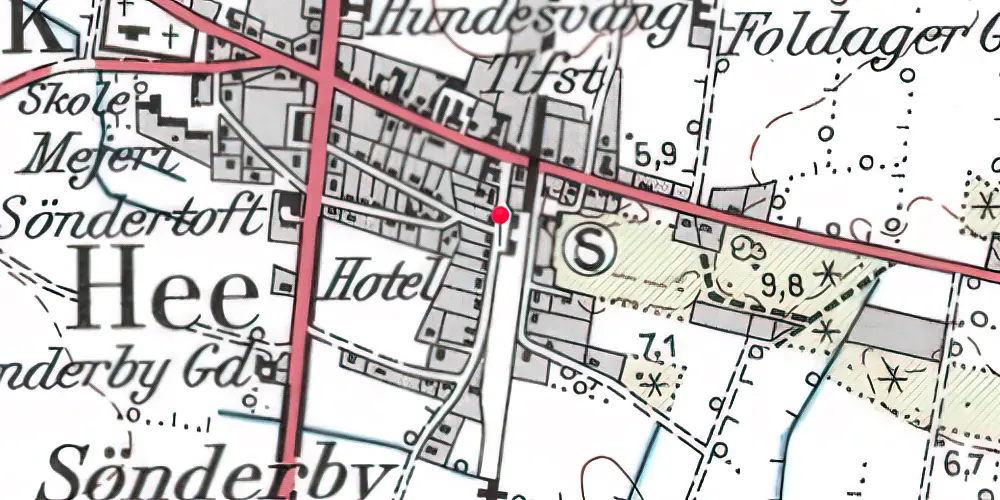 Historisk kort over Hee Billetsalgssted [1875-1902]