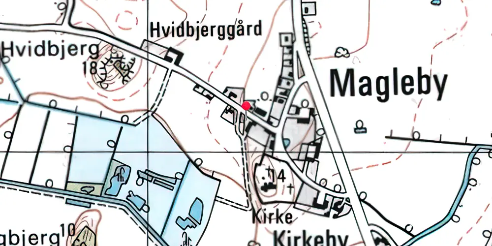 Historisk kort over Broløkke Billetsalgssted med Sidespor 
