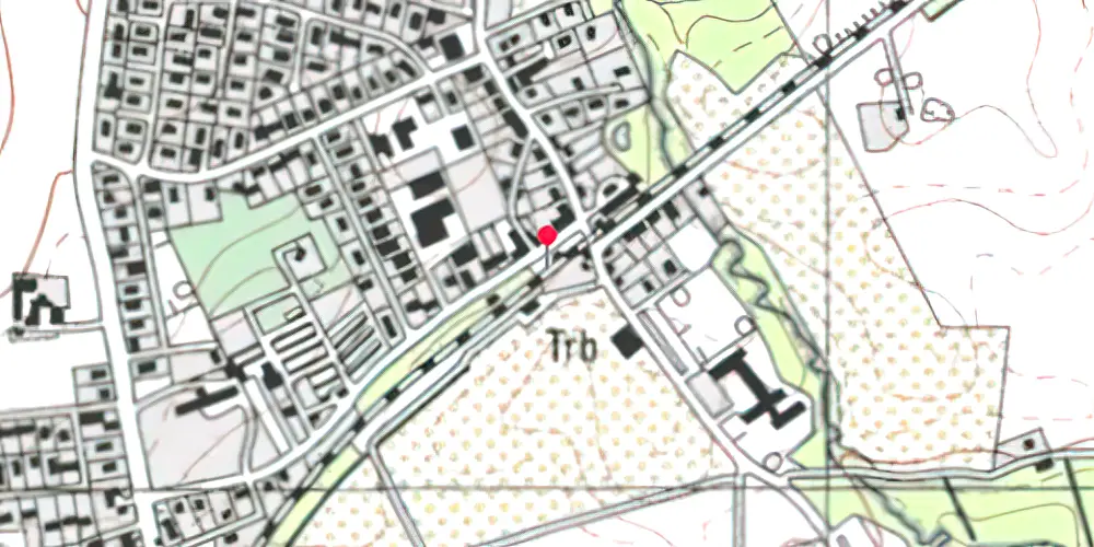 Historisk kort over Hjortshøj Station [1877-1968]