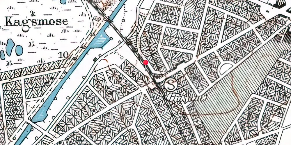 Historisk kort over Husum Billetsalgssted [1880-1944]