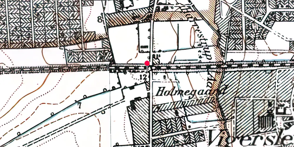 Historisk kort over Hvidovre Station [1942-1953]