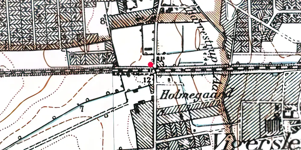 Historisk kort over Hvidovre Station [1935-1942]