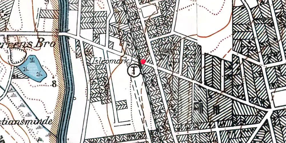 Historisk kort over Islev Billetsalgssted [1936-1942]