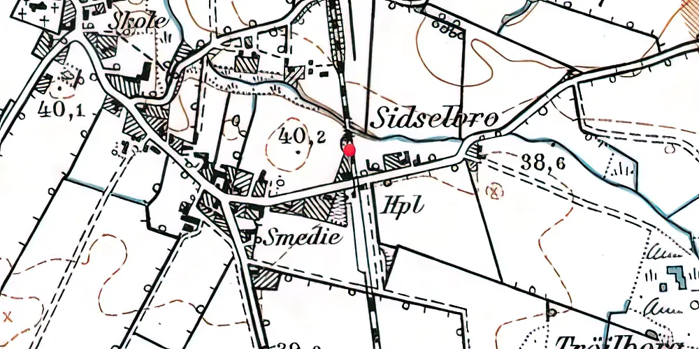 Historisk kort over Jegerup Billetsalgssted [1908-1920]