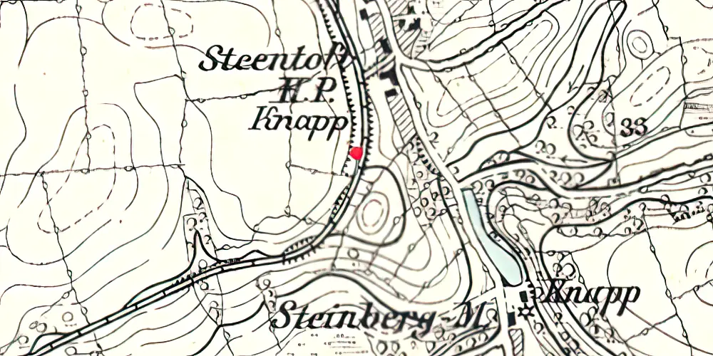 Historisk kort over Knappen Billetsalgssted [1901-1902]