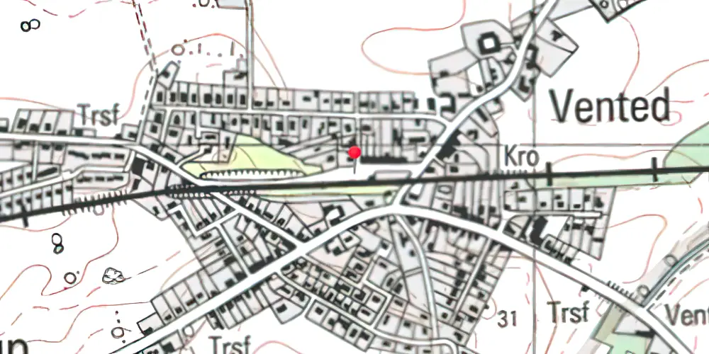 Historisk kort over Knabstrup Billetsalgssted [1881-1893]