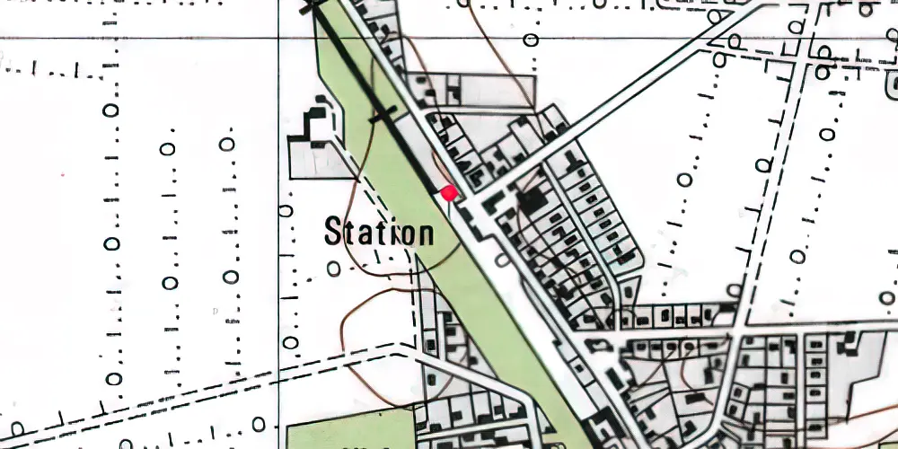 Historisk kort over Kølkær Station [1914-1973]