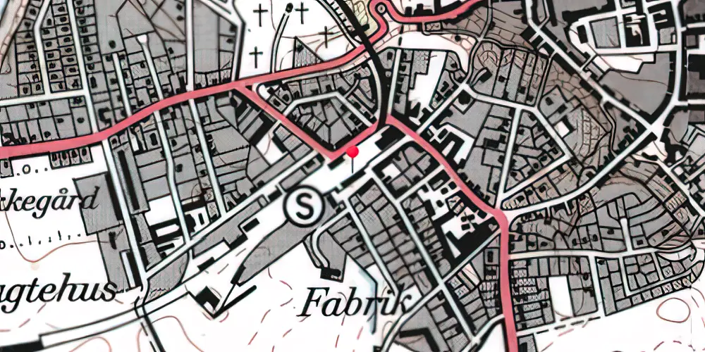 Historisk kort over Lemvig Station [1879-1908]
