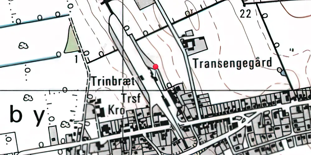 Historisk kort over Lundby Station [1925-1973]