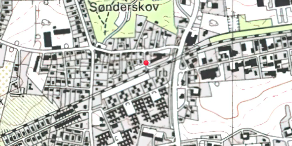 Historisk kort over Lystrup Letbanestation
