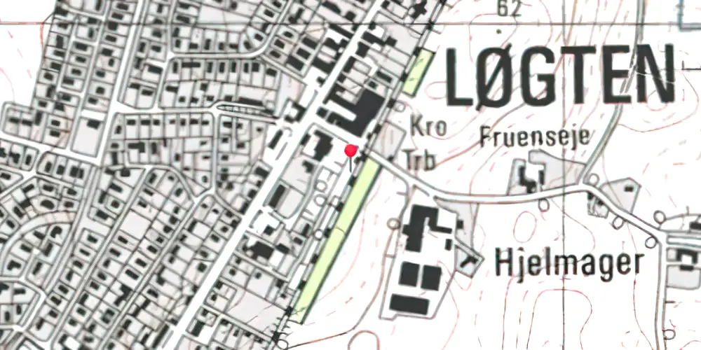 Historisk kort over Løgten Letbanestation 