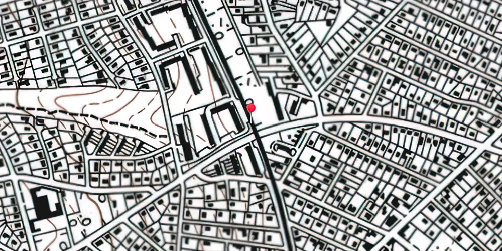 Historisk kort over Vestre Strandallé Letbanestation