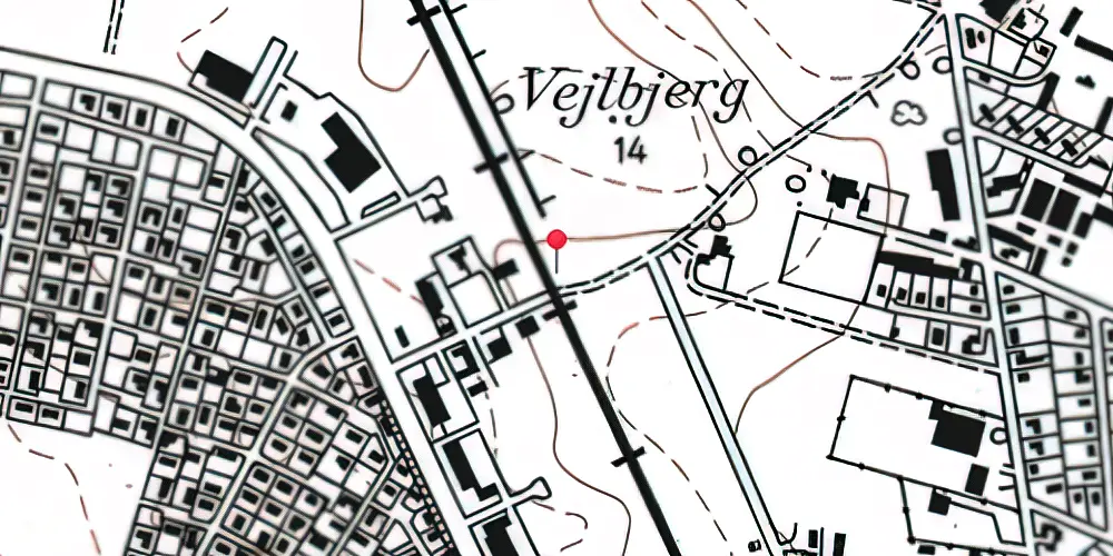Historisk kort over Torsøvej Letbanestation