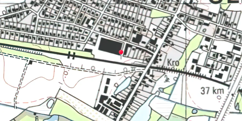 Historisk kort over Ullerslev Station [1865-1973]